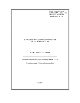 Rocky Mountain Power Exhibit RMP___(RAV-17) Docket No. 17-035-40 Witness: Rick A