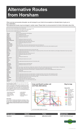 Inner and South London Rail and Tube Alternatives Key To