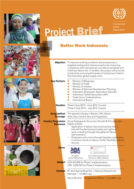 Project Brief Organization Better Work Indonesia