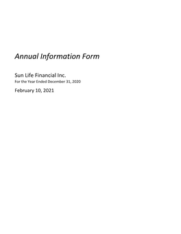 2020 Annual Information Form