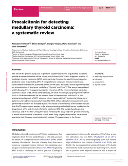 Procalcitonin for Detecting Medullary Thyroid Carcinoma: a Systematic Review