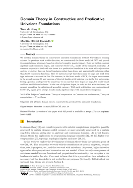 Domain Theory in Constructive and Predicative Univalent Foundations