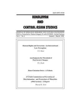 Himalayan and Central Asian Studies