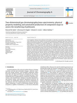 Two-Dimensional Gas Chromatography/Mass Spectrometry, Physical