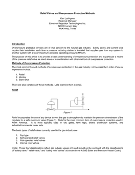 Relief Valves and Overpressure Protection Methods