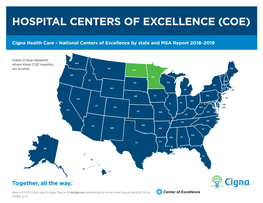Hospital Centers of Excellence (Coe)