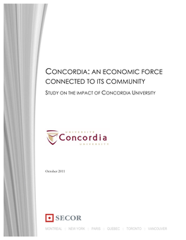 Concordia: an Economic Force Connected to Its Community