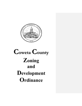 Coweta County Zoning and Development Ordinance