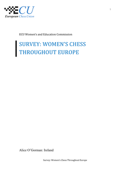 Women's Chess Throughout Europe