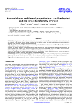 Asteroid Shapes and Thermal Properties from Combined Optical and Mid-Infrared Photometry Inversion
