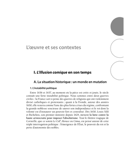 L'œuvre Et Ses Contextes I. L'illusion Comique En Son