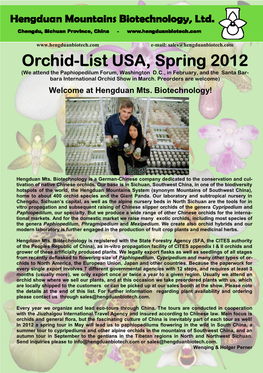 Orchid-List USA Spring 2012.Pub