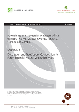 Potential Natural Vegetation of Eastern Africa (Ethiopia, Kenya, Malawi, Rwanda, Tanzania, Uganda and Zambia)