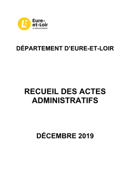 Recueil Des Actes Administratifs