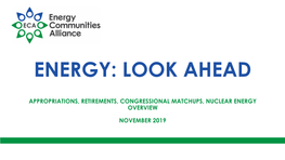 Energy: Look Ahead