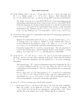 Math 5863 Homework 40. (4/14) Suppose That F : (X, X 0) → (Y,Y 0)