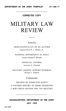 Military Law Review