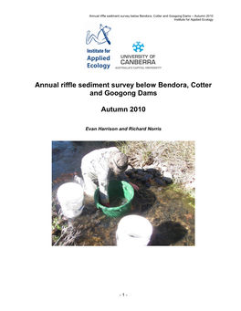 Annual Riffle Sediment Survey Report Autumn 2010