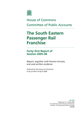 The South Eastern Passenger Rail Franchise