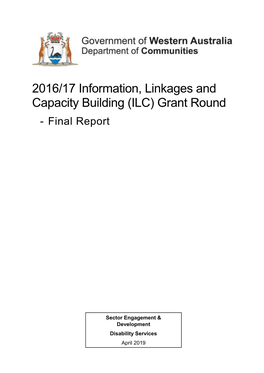 ILC) Grant Round - Final Report