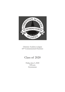 Class of 2020