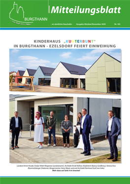 Mitteilungsblatt Gemeinde BURGTHANN - an Sämtliche Haushalte - Ausgabe Oktober/November 2020 Nr