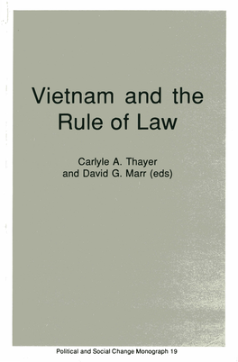 Vietnam and the Rule of Law