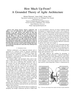 A Grounded Theory of Agile Architecture