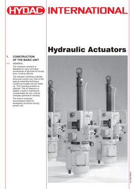 Hydraulic Actuators 1