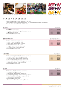 Wines + Beverages