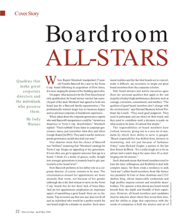 Cover Story Boardroom ALL-STARS