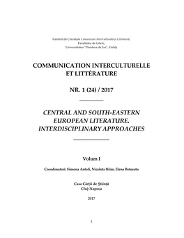 Communication Interculturelle Et Littérature