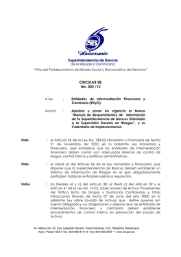 Circular 002-12 Manual De Requerimiento De Informaciónx