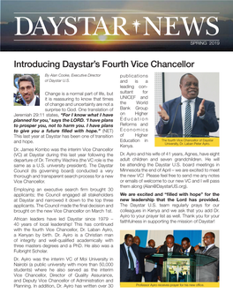 Introducing Daystar's Fourth Vice Chancellor