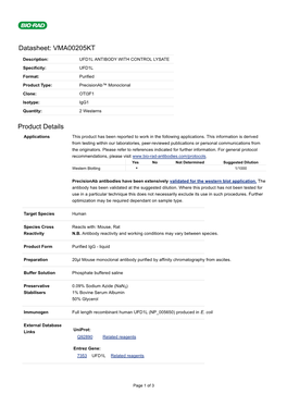 Datasheet: VMA00205KT Product Details