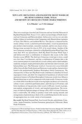 Downloaded from Brill.Com09/28/2021 11:04:38AM Via Free Access 294 IAWA Journal, Vol