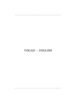 Yogad — English