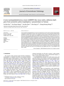 A New Nucleopolyhedrovirus Strain (Ldmnpv-Like Virus) with a Defective Fp25 Gene from Lymantria Xylina (Lepidoptera: Lymantriidae) in Taiwan