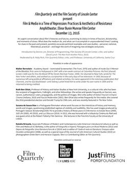 Film Quarterly​ and the Film Society of Lincoln Center Present Film