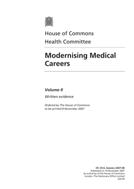 Modernising Medical Careers