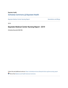 Baystate Medical Center Nursing Report Newsletters and Blogs