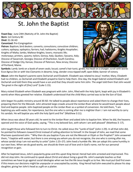 St. John the Baptist