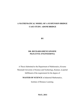 A Mathematical Model of Suspension Bridge.Pdf