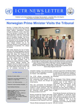 ICTR NEWSLETTER October 2004