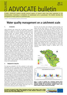Water Quality Management on a Catchment Scale