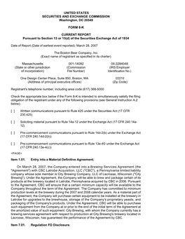 UNITED STATES SECURITIES and EXCHANGE COMMISSION Washington, DC 20549