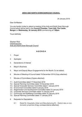 ARDS and NORTH DOWN BOROUGH COUNCIL 24 January