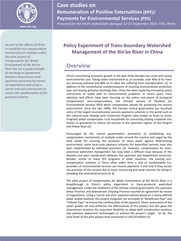 Policy Experiment of Transboundary Watershed Management of the Xin