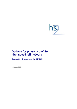 Options for Phase Two of the High Speed Rail Network