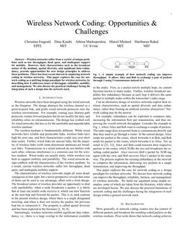 Wireless Network Coding: Opportunities & Challenges